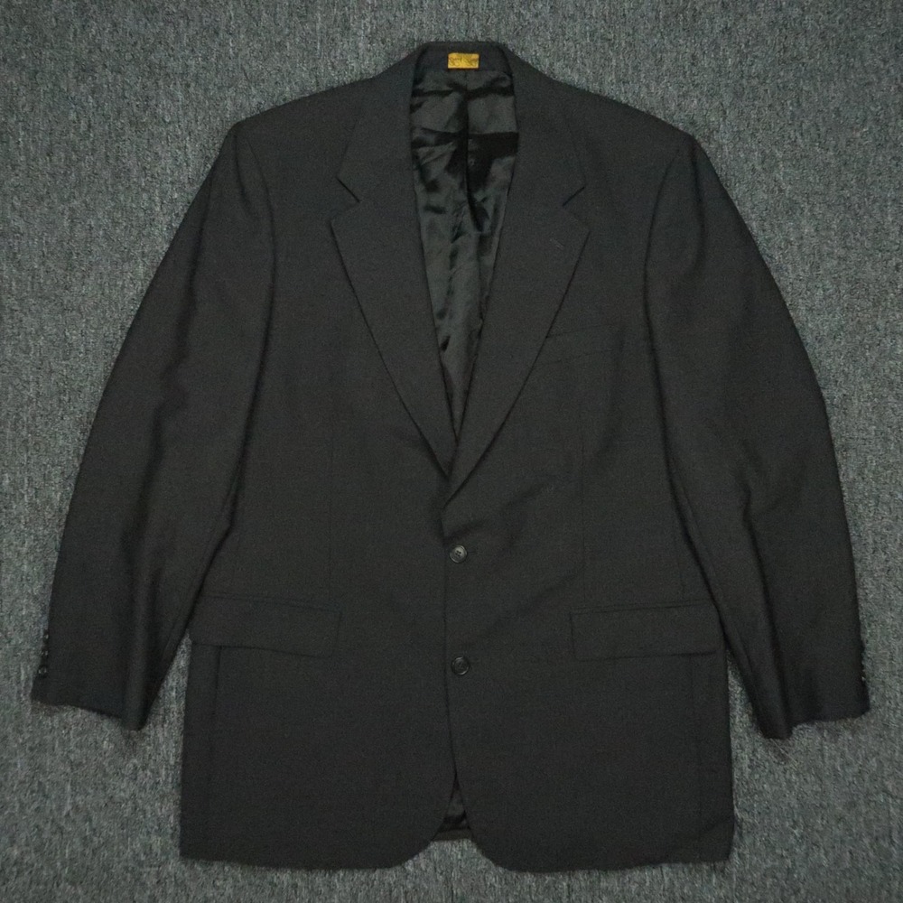 Brooks Brothers Blazer Mens 43L Charcoal Gray Brooksease Wool Sport Coat VTG
